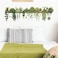 Green Plants Potted Wall Stickers, sacinora Hanging Green Leaves Art Wall Decals Removable Vinyl Peel and Stick for Living Room Bedroom Kitchen Study Room Playroom Home Decorations