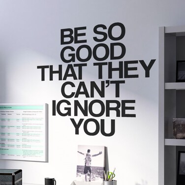 My Vinyl Story - Be So Good They Can't Ignore You - Wall Sticker Inspirational Wall Decal Motivational Office Decor Quote Wall Art Vinyl Wall Decal Classroom Gym Words and Saying (Black, 22x22 inches)