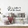 My Vinyl Story Large Life is Better at The Beach Wall Sticker Home Decor Wall Decal Nautical Decor Sand Boat Quote Wall Art Vinyl Starfish Shell Ocean Beach House Decoration Sign Words and Saying