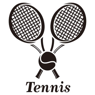 ANFRJJI Tennis Wall Sticker Tennis Room with PVC Removable Tennis Player Wall Stickers for Sport Lovers - Perfect for Home and Court Decoration Effect 19"x22"(Black-JZY247-Tennis)