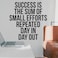 My Vinyl Story   Success is The Sum of Small Efforts   Motivational Wall Decal Quote Vinyl Sticker for Home Gym Exercise Fitness Workout Inspirational Wall Art Decor Removable (Black, 22x22 inches)