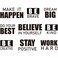 4 Sheets Inspirational Wall Decals Peel and Stick Motivational Phrases Wall Stickers Positive Quotes Stickers for Library Home School Office Wall Art Decorations