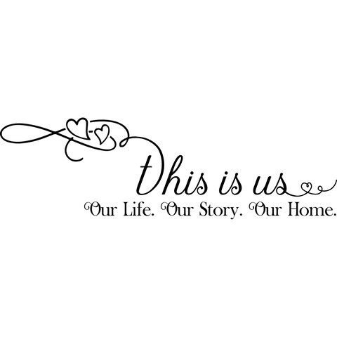 My Vinyl Story This is Us Our Life Story Home Wall Sticker Dining Room Wall Decal for Living Room Family Decor Sign Quote Wall Art Vinyl Wall Decal Kitchen Bed Room Words and Saying Rustic Farmhouse