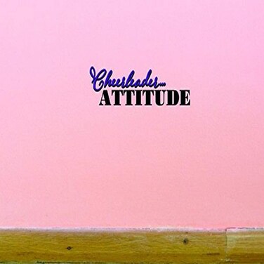 Design with Vinyl US V SOS 1188 2 Top Selling Decals Cheerleader. Attitude Wall Art Size: 10 Inches X 40 Inches Color: Black, 10" x 40