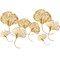RattanView 8 Pcs Gold Metal Leaf Wall Decor Golden Hollow Ginkgo Leaf Decor Wall Art Hanging Modern Floral Wall Sculpture for Home, Living Room, Bedroom, Office, Study, 5.9&#39;&#39;, 7.87&#39;&#39;, 9.84&#39;&#39;, 11.81&#39;&#39;