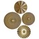 Yardwe 4pcs Gold Wall Decor Metal Plate Wall Art Hanging Wall Sculptures Wall Decorations For Home Office Bedroom Living Room