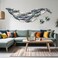 jvsufuik Coastal Metal Fish Wall Decor, Large Metal Fish Wall Art, Nautical 23 Fish Wall D&Atilde;&copy;Cor with 2 Metal Turtles, Wall Sculptures Fish, School Of Fish Wall Decor for Living Room, Size 59" X 17.3