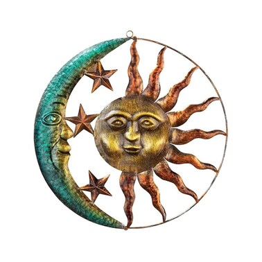 OFFSCH 1Pc Moon Pendant Wall Art Decor Unique Macrame Wall Hanging Decoration for Home Living Room Office Garden Creative Wall Decor