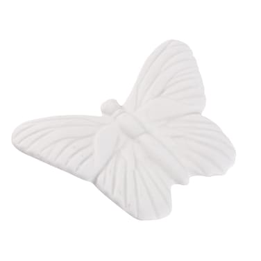 Amosfun 3pcs Ceramic Butterfly Wall Art Decor -3D Porcelain Butterfly Wall Sculpture Nordic Style Wall Hanging Decorations White