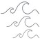 KRSHEMDE Large Size 3 Pcs Ocean Wave Wall Decor Metal Wire Bathroom Wall Art Ocean Coastal Sea Beach Surf Nursery Wall Hanging Iron Wall Signs for Bedroom Bathroom Summer Decor (23.6"X19.3")