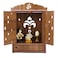 Praha Pooja Mandir for Home Wall Hanging MDF Wooden Temple with Door (Wooden)