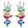 Landhoow 2 Pcs Coastal Wall Decor Metal Fish Wall Decor Beach Ocean Sea Tropical Fish Wall Art Nautical Hanging Wall Sculpture for Summer Party Favor Indoor Outdoor Bedroom Living Room Kitchen