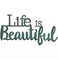 MOCOME 12" Life is Beautiful Wall Art Decor, Life is Beautiful metal signs for wall, Teal