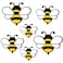 Thyle 6 Pcs Bee Wall Decor Wooden Summer Hanging Bee Decorations Farmhouse Queen Bee Wall Art Cutouts Wall Sign Sculpture for Home Indoor Outdoor Garden Lawn Spring Summer Party Supplies