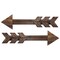 Dahey Rustic Wooden Arrow Wall Decor Farmhouse, 15&quot; Wood Arrows Sign Wall Hanging Art Christmas Decoration for Home or Wedding, Set of 2
