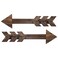 Dahey Rustic Wooden Arrow Wall Decor Farmhouse, 15" Wood Arrows Sign Wall Hanging Art Christmas Decoration for Home or Wedding, Set of 2