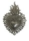 Sacred Heart, Flaming Heart, Religious Folk Art, Spiritual Home Decor, Haitian Metal Wall Art 7.25 X 10.25 Inches