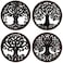 Peryiter 4 Pcs Tree of Life Wall Art Decor Wooden Tree Art Wall Sculpture 11.8 Inch Tree of Life Wood Wall Decor Hollowed Out Tree Wall Hanging Sign for Farmhouse Home Wall Hanging Decoration Supplies