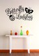 Design with Vinyl Zzz 9411 Butterfly Kisses Ladybug Hugs Stylish Wall Decal Home Decoration Picture Art, 12 x 18-Inch, Black