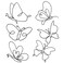 Hotop 6 Pieces Metal Butterfly Wall Decor 8 Inch Black Butterfly Wall Art Different Shapes Butterfly Hanging Decor Minimalist Wire Art for Kitchen, Bedroom, Outdoor