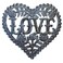 Love Heart, Family Friendship Wall Hanging Gift Ideas, Haitian Metal Recycled Outdoor Art Wall Sculpture, 6" x 6