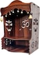 Generic Wooden Pooja Temple / Home Mandir For Pooja For Home/Wall Hanging Hole For Temple /, Hanging Pooja Mandir Decoration (Brown)(38Cm )(16Inches)