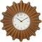 FOUNTAIN DESIGNS 18&quot; Starburst Wall Clock, Silent no Ticking, Metal Clock, Vintage/Modern Style, Antique Copper Finish (Wall Decoration Timepiece)