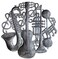 It's Cactus All that Jazz Metal Wall Hanging Artwork Handmade in Haiti from Recycled Steel Barrels 23 Inches Round
