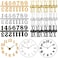 Vctitil 6 Pieces Clock Numerals Kit,Arabic Number and Roman Number DIY Digital Clock Numbers Clock Hands Design Replacement Parts Clock Accessories for Home