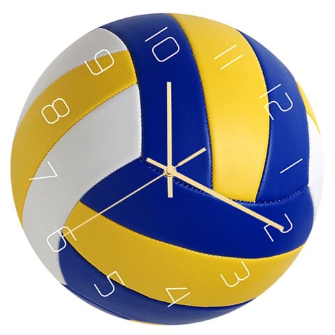 Veemoon Clock Decor Vintage Wall Clock Decoraciones para U&Atilde;&plusmn;as Home Art Wall Clock Mute Movement Clock Clocks for Living Room Decor Volleyball Decorate Wall Clock Scan Clock Sports