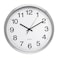 bakbrand Wall Clock 12 Inch Silver Brushed Finish Silent Non Ticking Indoor Clock Round Battery Operated Stainless Steel Wall Clocks for Home, Office, Hotel, Bedroom, Living Room, Kitchen