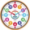 Homotte Kids Wall Clock for Bedroom, 10 Inch Round Multi-Colored Learning Clock, Children&#39;s Silent Analog Non-Ticking Educational Wall Clock for Boys and Girls Classroom Home Decor