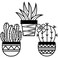 Hotop 3 Pieces Cactus Metal Wall Art Natural Themed Metal Wall Decors Plant Modern Metal Wall Art Black Metal Modern Wall Decor for Office Home Living Room Bathroom Housewarming Decor