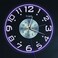 Timethink Modern 12'' LED Lighted Wall Clock, Silent Quartz Night Light Clock with 7 Luminous Modes, Big Numbers Wall Decor for Living Room Bedroom, Red, Green, Blue, White, Cyan, Purple, Yellow
