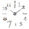 3D DIY Large Wall Clocks for Living Room Decor, Wall Clock Stickers Frameless Mirror Surface Wall Sticker Home Decor Silent Modern Wall Clocks for Bedroom Kitchen Office School Wall Decoration(Silver)