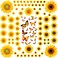 116 Pieces Sunflower Wall Stickers 3D Butterfly Wall Decals, Removable Self Adhesive Sunflower Yellow Flowers Butterfly Decal Waterproof Wall Decor for Kitchen Bathroom Bedroom (Simple Style)