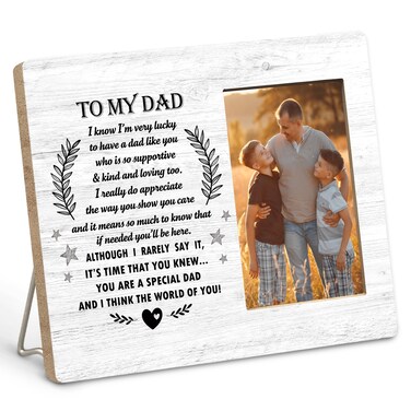 Ayxvt Dad Gifts Picture Frames - To My Dad Photo Frame, Dad Gifts From Daughter For Christmas, Dad Gifts For Christmas, Dad Gifts From Daughter Son Kids (4X6 Inch Photo) Wall Table