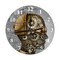 HGOD DESIGNS Steampunk Round Wall Clock,Abstract steam Punk Antique Machine Technology Intelligence Design Silent Round Wall Clock Home Wall Decorative for Bedroom Office School Art(10&quot;)