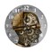 HGOD DESIGNS Steampunk Round Wall Clock,Abstract steam Punk Antique Machine Technology Intelligence Design Silent Round Wall Clock Home Wall Decorative for Bedroom Office School Art(10")
