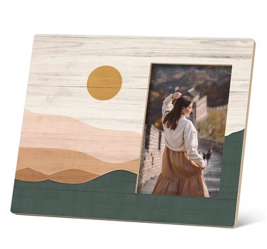 SRADMO Boho Abstract Sun Sunrise Sunset Mountains Picture Frame Frames,Bohemia Nature Landscape 10&Atilde;&mdash;8 inch Tabletop Photo Frame for Boho Lovers,Gifts for Women Girls Boho Lovers