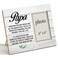 Oqtumes Papa Gift Picture Frame, Gifts for Grandpa Papa Grandad Grandfather, Rustic Papa Wood Picture Frame 8 x 10 Inches, Wall Mount and Tabletop - 4 x 6 Inch Photo