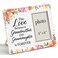 Zauly Grandma Wooden Picture Frame Gift From Granddaughter, Floral Grandmother &amp; Granddaughter Wood Photo Frame Gifts, Tabletop &amp; Wall Mounting, 4x6 Inch Photo