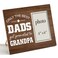 Grandpa Wooden Picture Frame Gift for New Papa, Best Dads Get Promoted to Grandpa Wood Photo Frame for Father's Day Baby Announcement Birthday Christmas, Tabletop and Wall Mounting, 4x6 Inch Photo