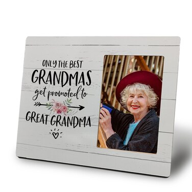 Mancheng-zi Pregnancy Announcement for Great Grandma, New Great Grandma Gifts, Great Grandma to Be Gifts, Great Grandma Baby Announcement Gift, Get Promoted to Great Grandma Gifts 4x6 Picture Frame