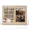 FONDCANYON Just A Girl Who Loves Chickens Picture Photo Frame,Funny Cartoon Hen Chicken Picture Frames,Chicken Lover Gifts,Farmer Girls Women Gifts(4x6 Inch Photo)
