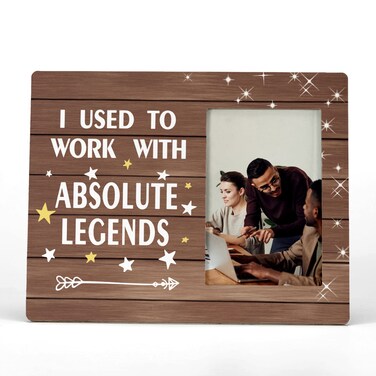 FONDCANYON I Used Work with Absolute Legends Picture Photo Frame, Farewell Gift Leaving Gift Retirement Gift Promotion Gift for Colleague Boss Coworker Friend Team Member (4x6 Inch Photo)