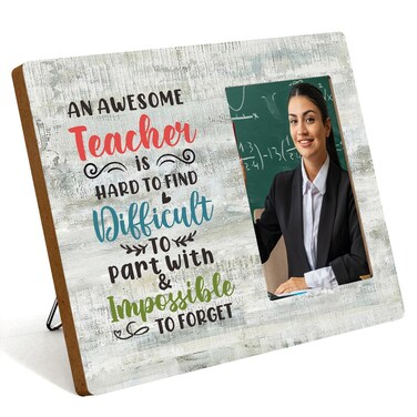 IAXIC Teacher Appreciation Gifts Wall Tabletop Frames Picture Frames, Thank You Gifts Rustic Retirement Gifts Photo Frame Best Teacher Gifts Wooden Picture Frames Christmas Birthday Gifts for Women