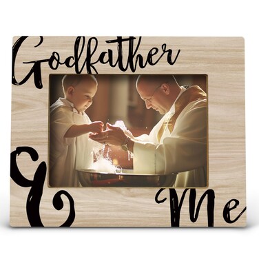 FONDCANYON Godfather and Me Picture Frame, Gift for Godfather Father&acirc;&euro;&trade;s Day, Godfather Gifts from Godchildren, Christmas Gifts for godfather from Godkids godchildren (5x7 Inch Photo)
