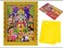 Generic Sri Satyanarayana Swamy Photo Frame 9 x12 Inch Satyanarayan Swami Picture Painting Wall Hanging with Shri Satnarayan Ji Vrat Katha 1 Pc. and 1 Pc Yellow Cloth Pooja Combo(4/24)