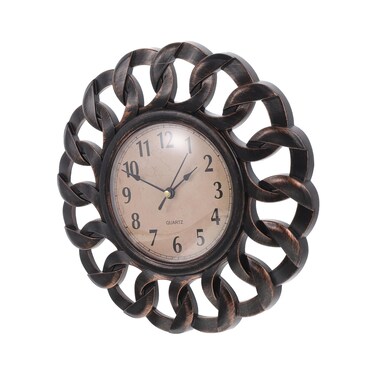 Yardenfun Bell Gear Clock Sports Decor Antique Wall Clock Wooden Kitchen Clock Extra Large Wall Silent Wall Clock Hanging Clock Decor Home Clocks Indoor Wall Clock Big Decoration Plastic